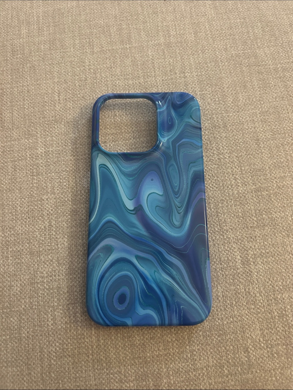 Blue Marble Pattern Phone Case- IPhone 15 PRO